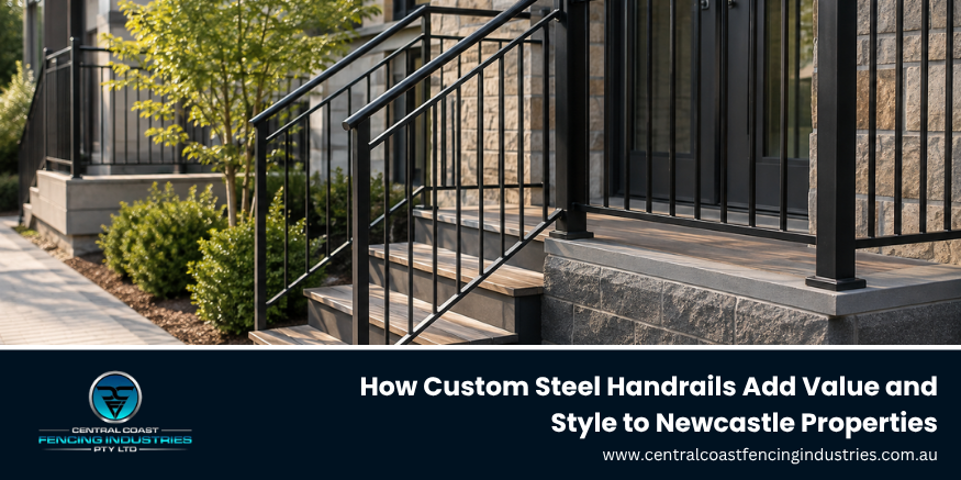 Custom steel handrails in Newcastle for residential properties